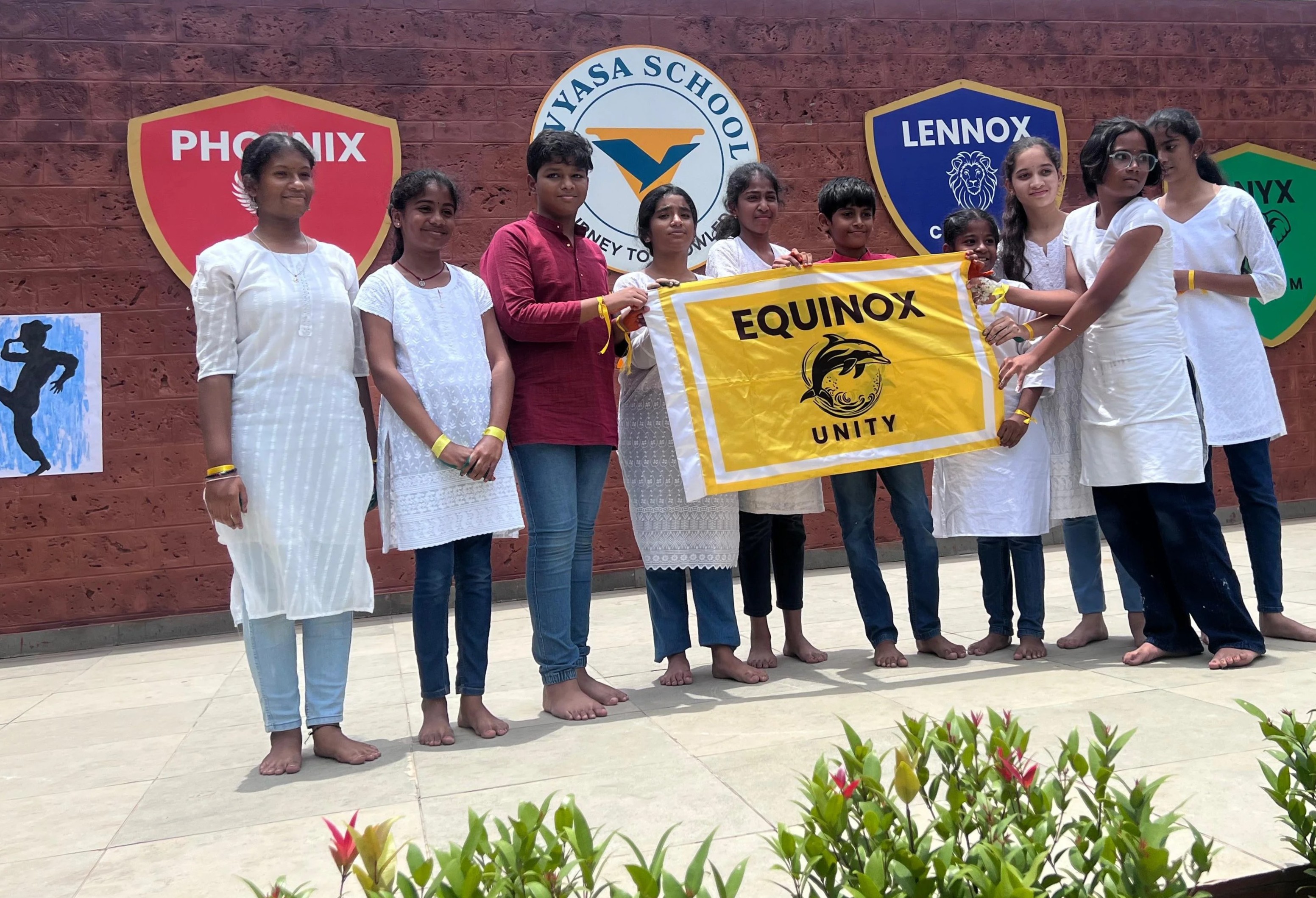 Students together on campus